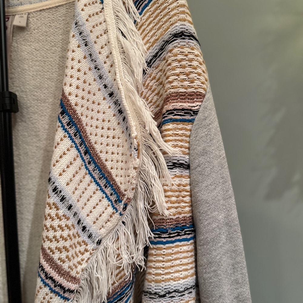 Dolan Anthropologie Left Coast light fleece and knit sweater Women’s Large. - Picture 5 of 8